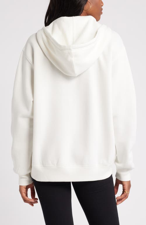 Bp. Oversize Zip Fleece Hoodie In White