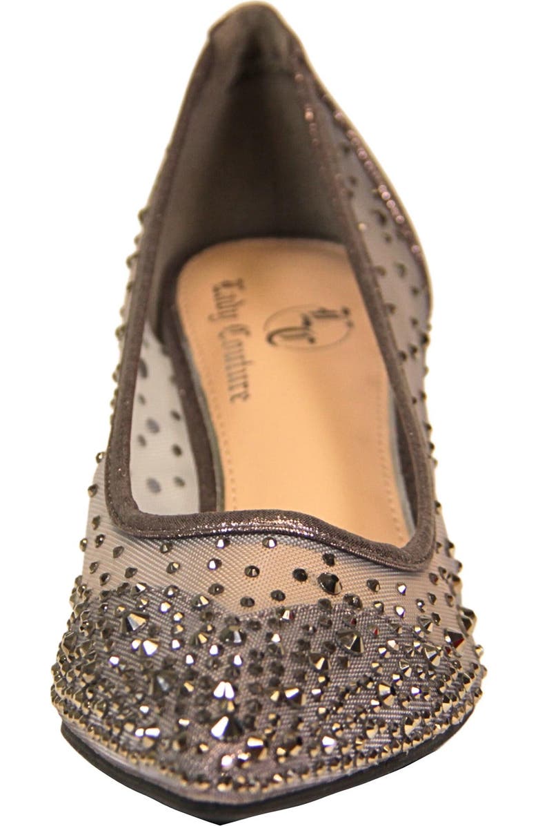 LADY COUTURE Rhinestone Kitten Heel Pump, Alternate, color, Pewter
