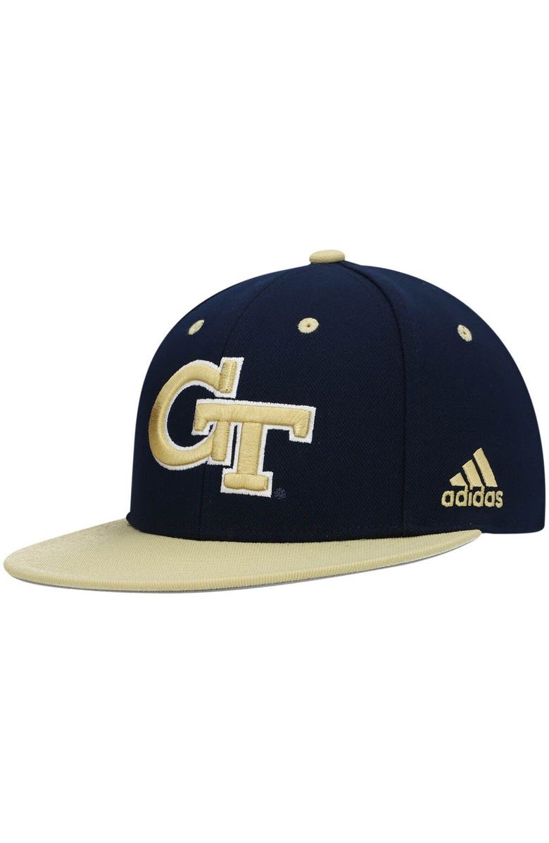 adidas Men's adidas Navy Georgia Tech Yellow Jackets On-Field Baseball Fitted Hat, Main, color, Navy