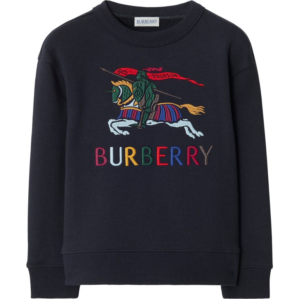 Burberry Ekd Cotton Sweatshirt In Blue