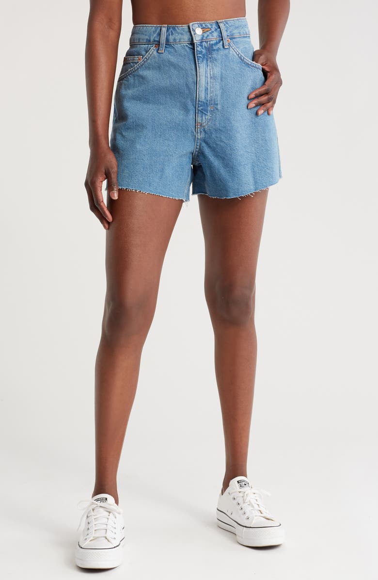 Topshop A-Line Mom Shorts, Main, color,