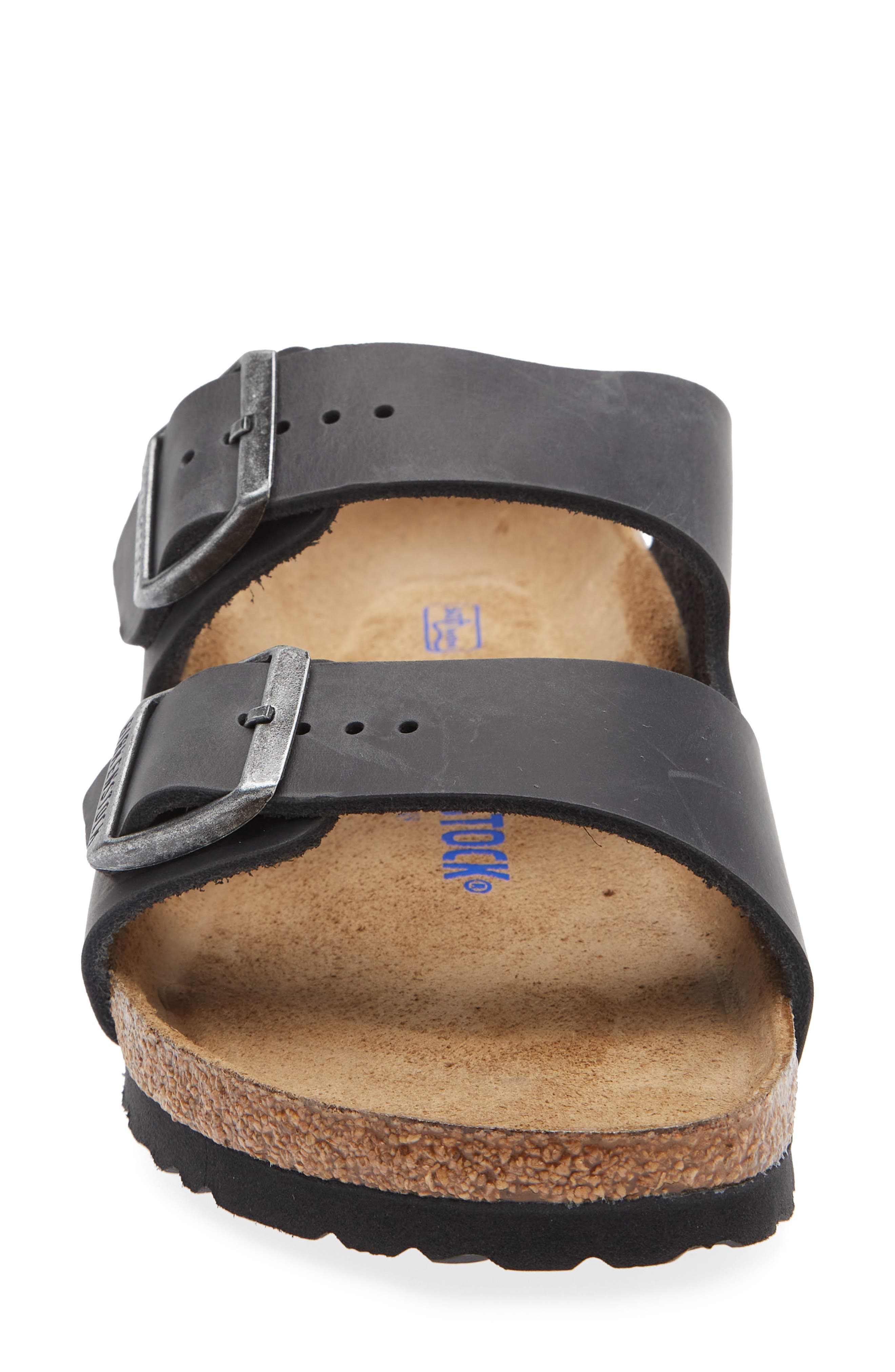 Arizona Soft Footbed Slide Sandal, Alternate, color, BLACK/ SILVER