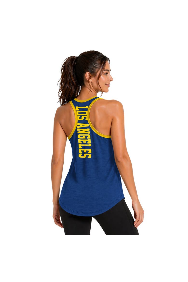 Women's G-III 4Her by Carl Banks Royal Los Angeles Rams Tater II Racerback Tank Top, Alternate, color, Royal