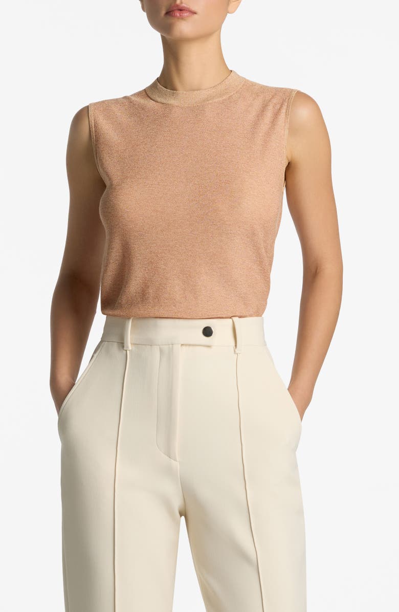 ST. JOHN Lurex Jersey Shell, Main, color, Light Blossom