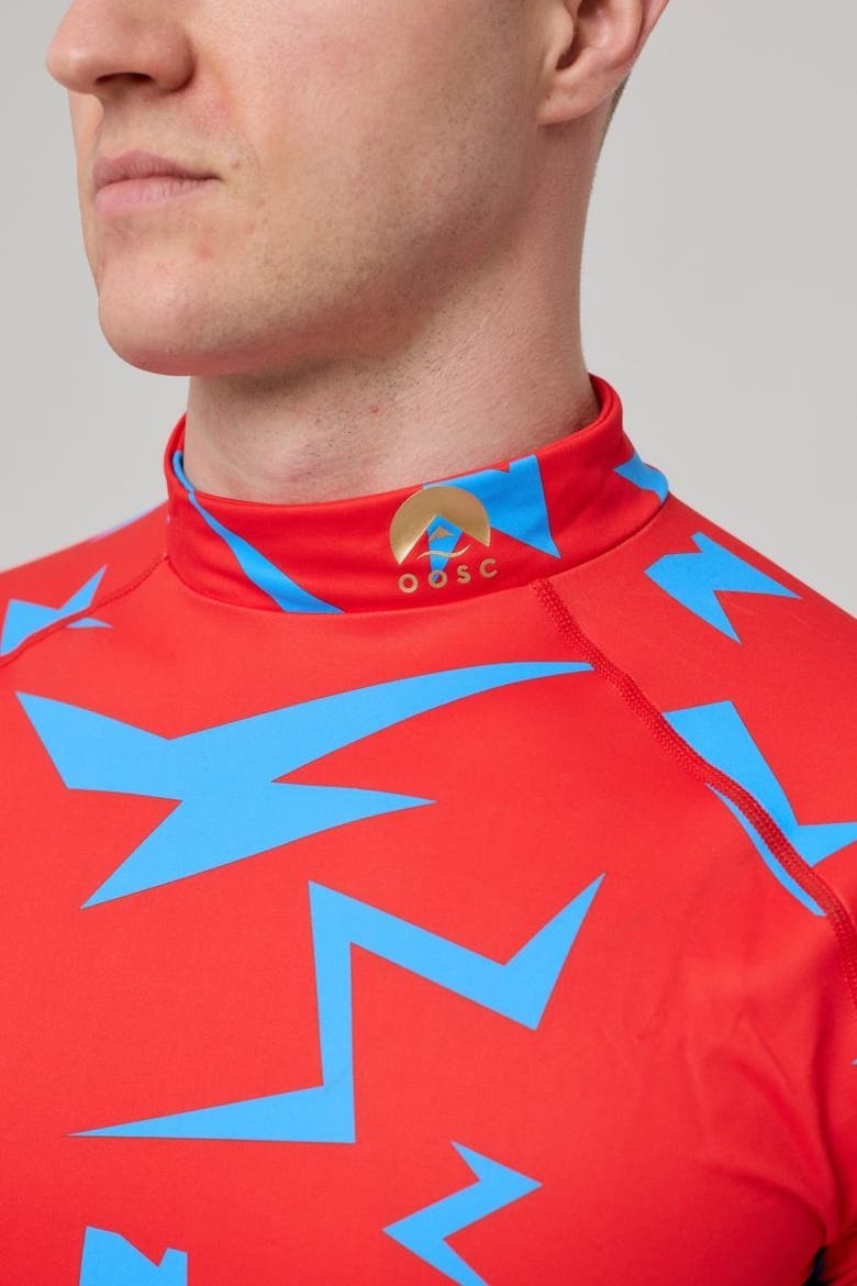 Men's Baselayer Top Starman, Alternate, color, Red, Geometric