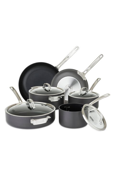 10-Piece Hard Anodized Nonstick Cookware Set