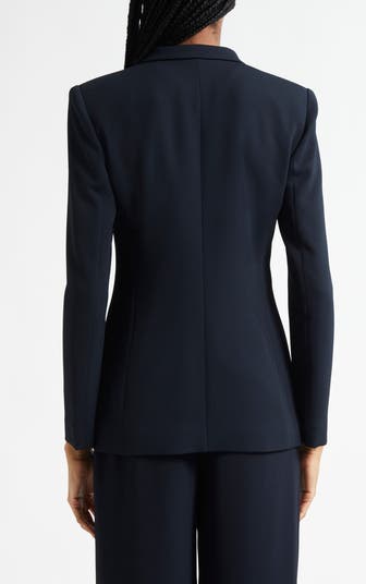 アウターその他 EMPORIO ARMANI Woman Blazer Natural EW000869AF12523 U8036 Single-breasted blazer in envers satin | Emporio Armani