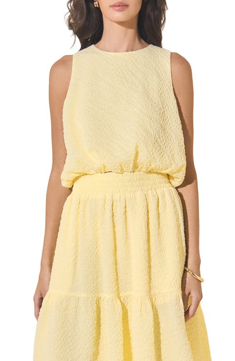 Smocked Cropped Tank Top