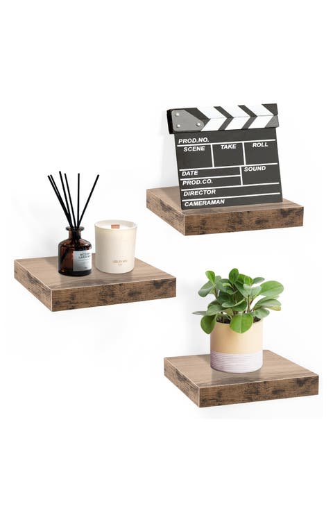 Set of 3 Square Floating Shelves