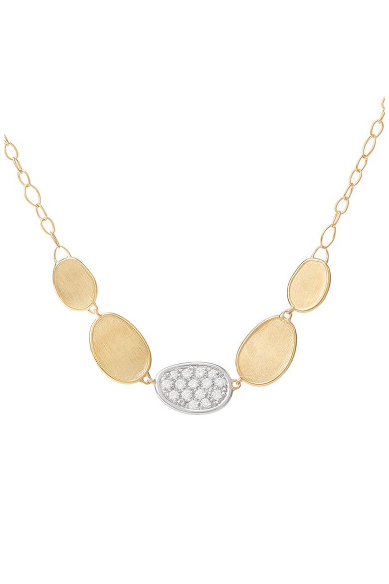 Lunaria Frontal Necklace, Main, color, YELLOW GOLD