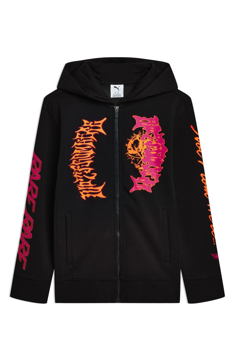 PUMA Kids' LaMelo x Supernova Graphic Zip-Up Hoodie, Main, color, Black