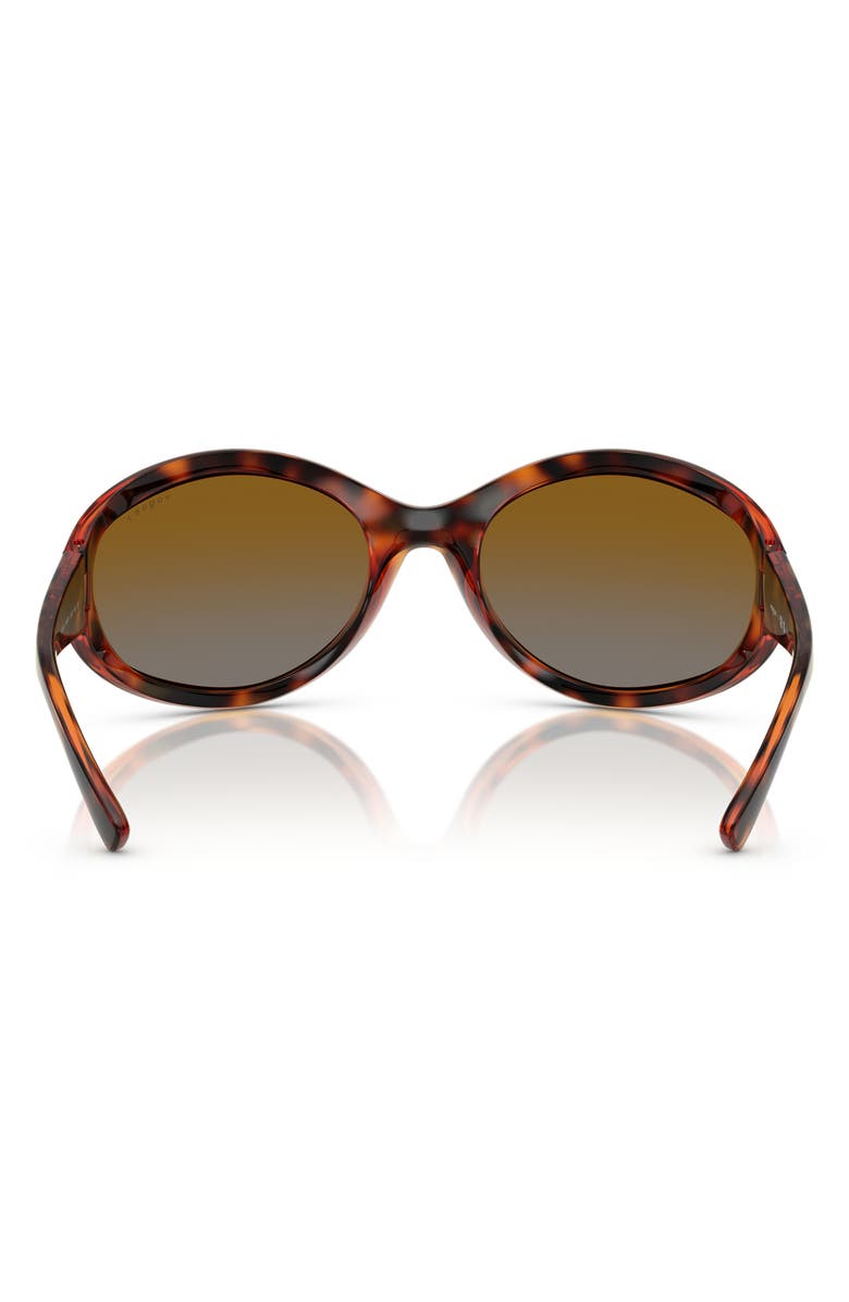 VOGUE 65mm Oversize Oval Sunglasses, Alternate, color, Dark Havana