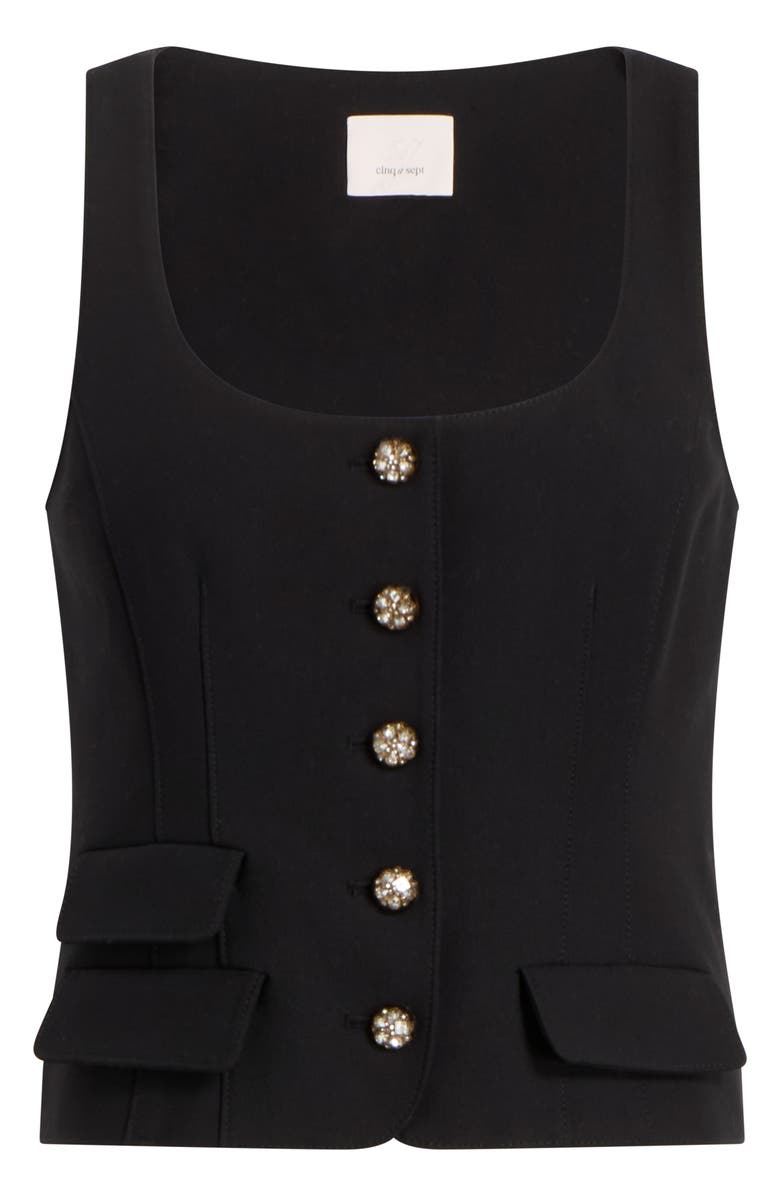 Cinq à Sept Lovina Jewel Button Vest, Alternate, color, 