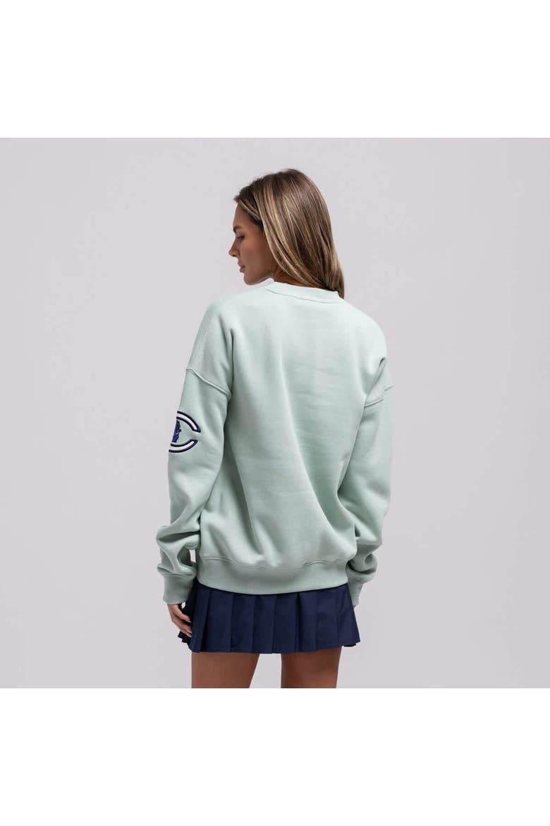 Women's Mitchell & Ness  Green Chicago Cubs Yacht Rock Sweatshirt, Alternate, color, Green