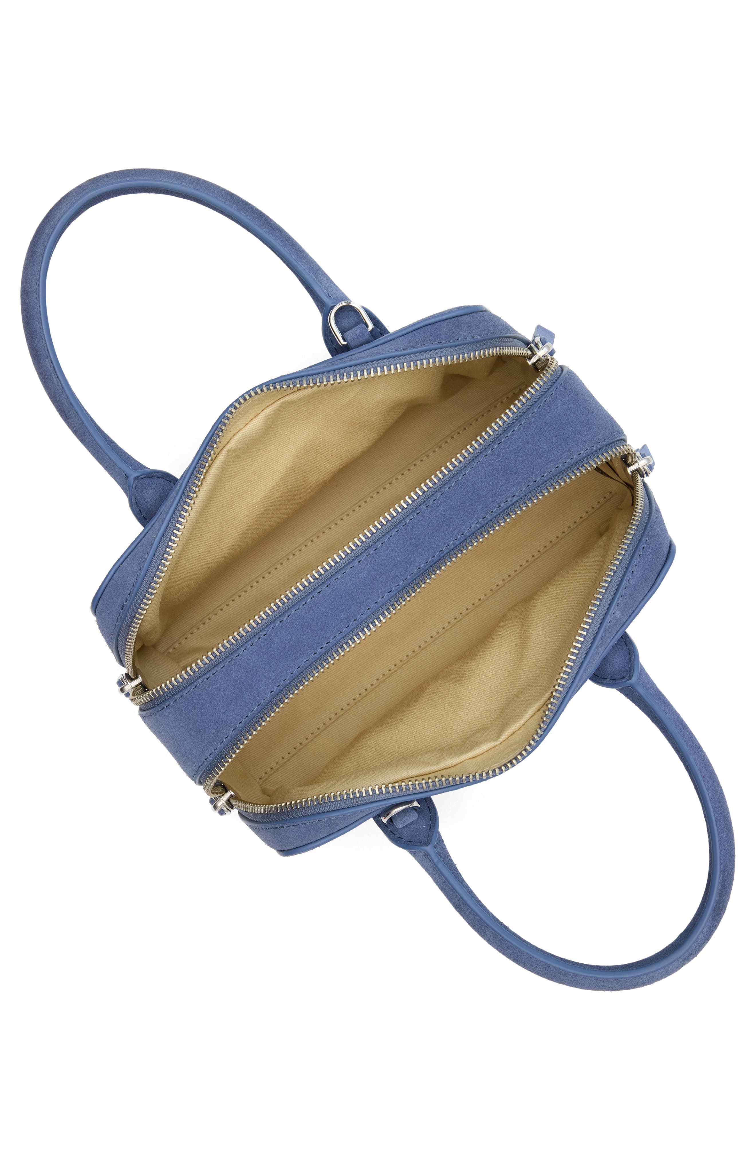 The Ivy 22 Leather Satchel, Alternate, color, DENIM BLUE