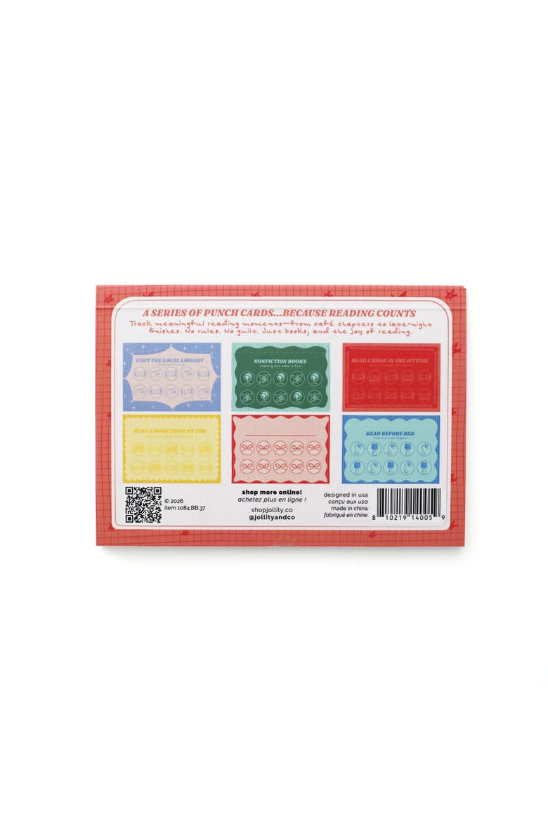 Booked & Busy Book Theme Punch Cards, Alternate, color, Assorted Pre-Account