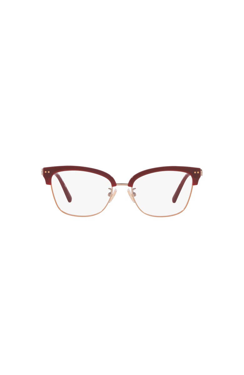 COACH 53mm Square optical glasses, Alternate, color, Brown