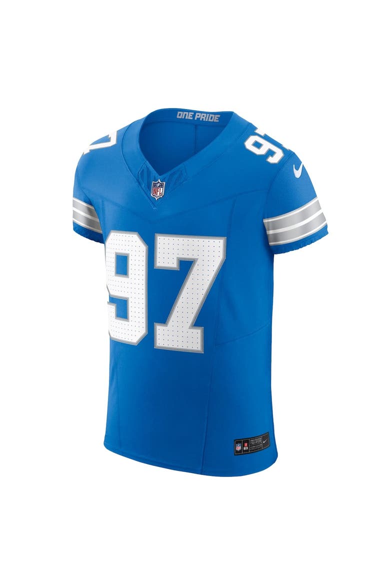 Men's Nike Aidan Hutchinson Blue Detroit Lions Vapor F.U.S.E. Elite Jersey, Alternate, color, Blue
