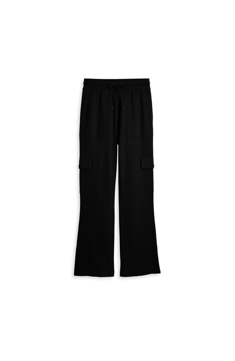TomboyX Modal Cloud Waffle Cargo Pant, Main, color, Black Beauty