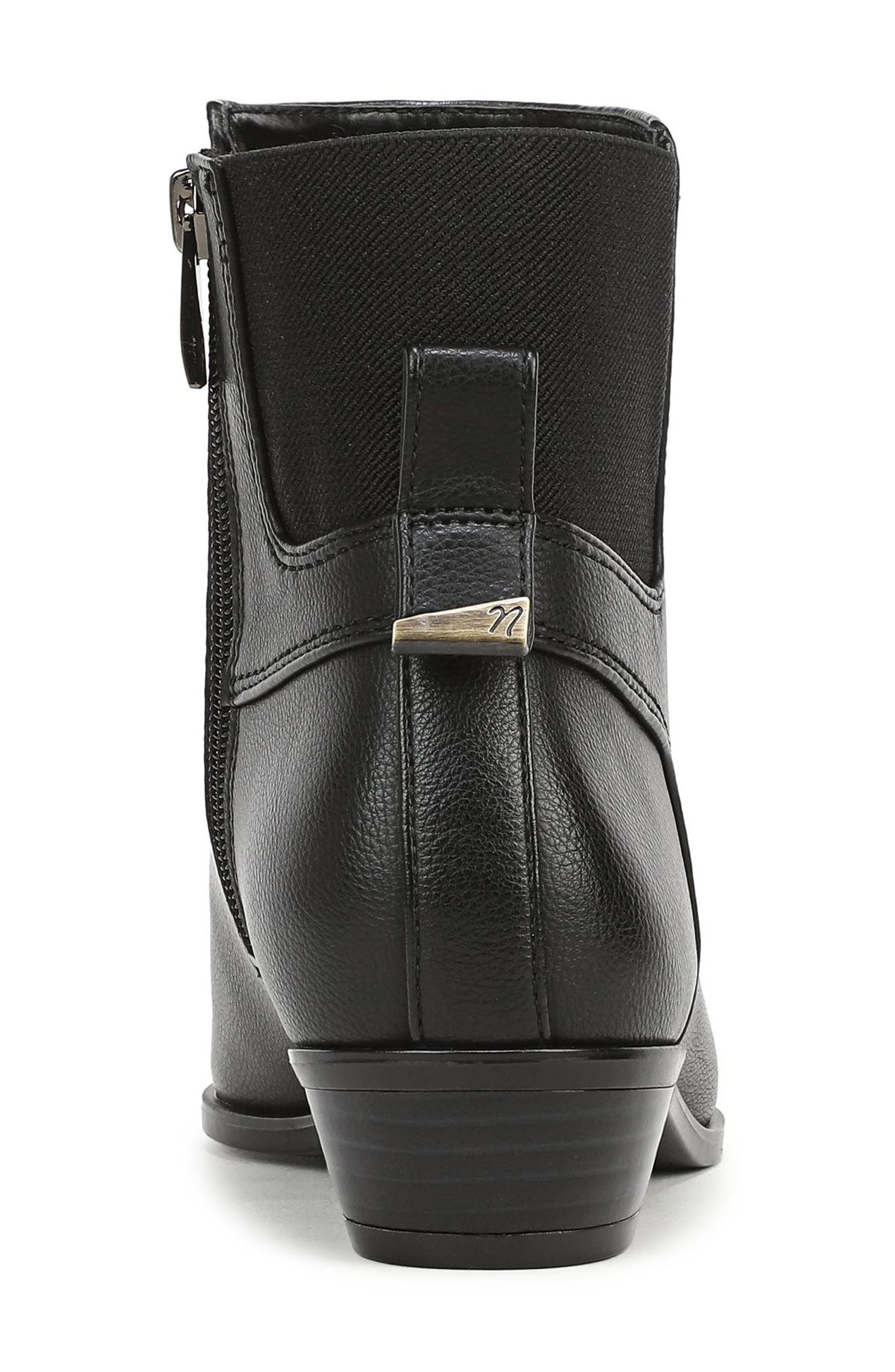 Bea Bootie, Alternate, color, BLACK FAUX LEATHER