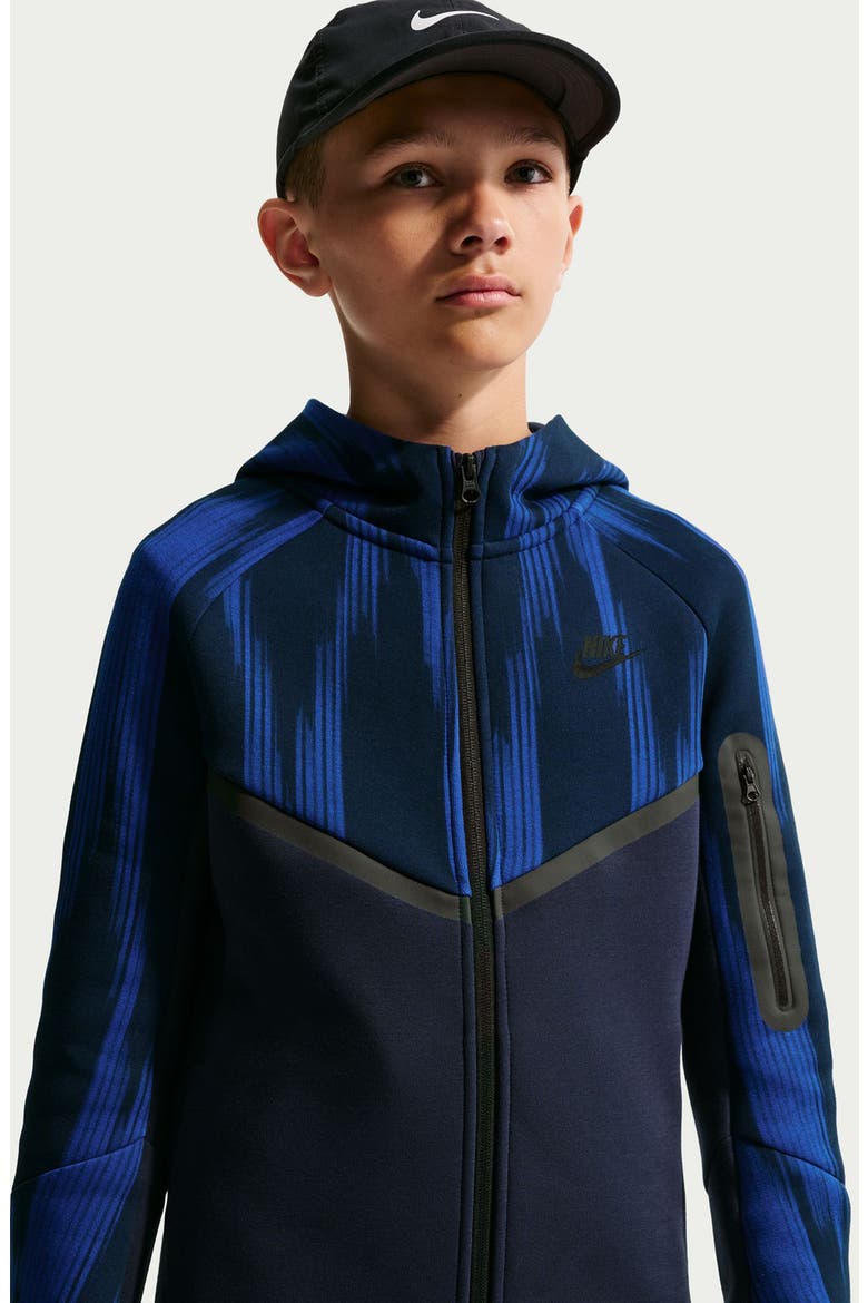 Kids' Tech Fleece Full Zip Hoodie, Alternate, color, OBSIDIAN/ BLACK