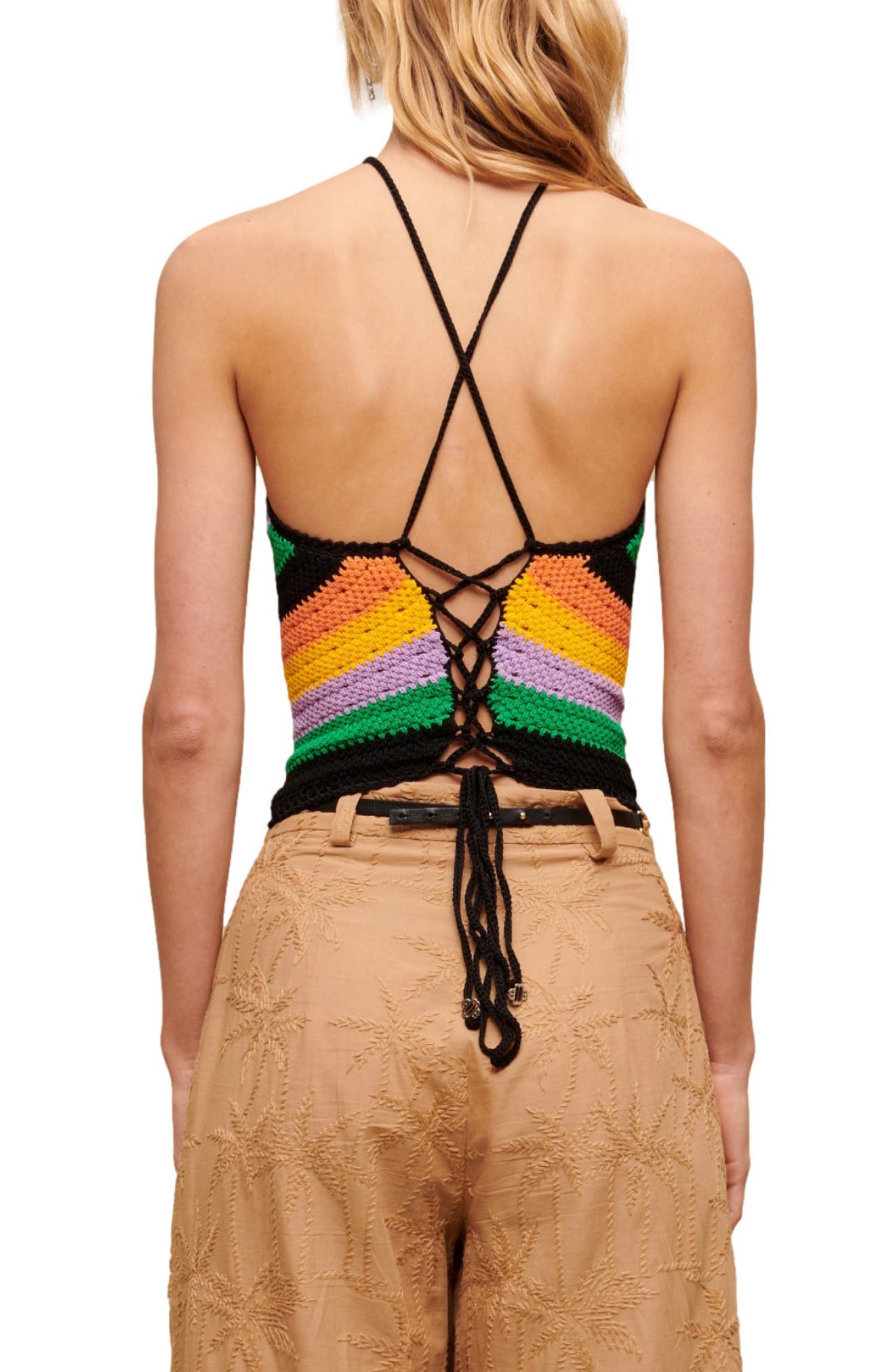 Matrix Crochet Halter Neck Top - image 2
