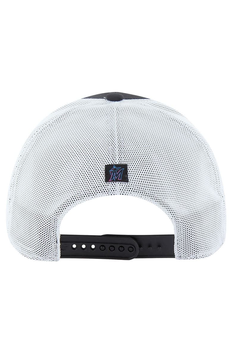 '47 Men's '47 Black Miami Marlins Downburst Trucker Adjustable Hat, Alternate, color, Black