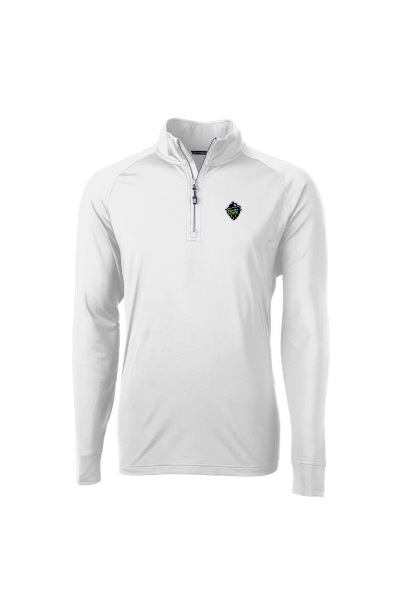 Cutter & Buck Men's Cutter & Buck  White Hillsboro Hops Adapt Eco Knit Stretch Recycled Quarter-Zip Pullover, Alternate, color, 