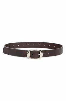 Perforated Reversible Faux Leather Belt