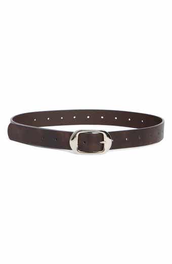 Perforated Reversible Faux Leather Belt