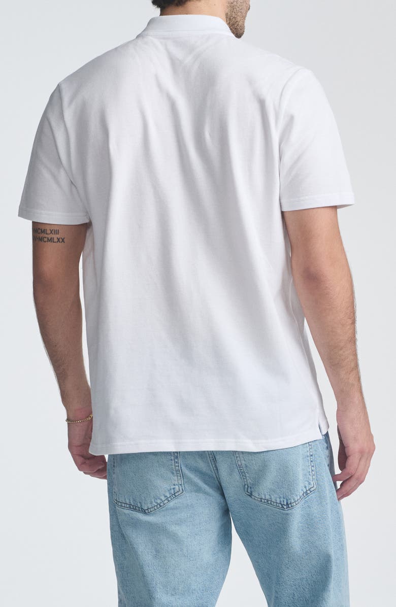 Mavi Jeans Half Zip Polo, Alternate, color, White