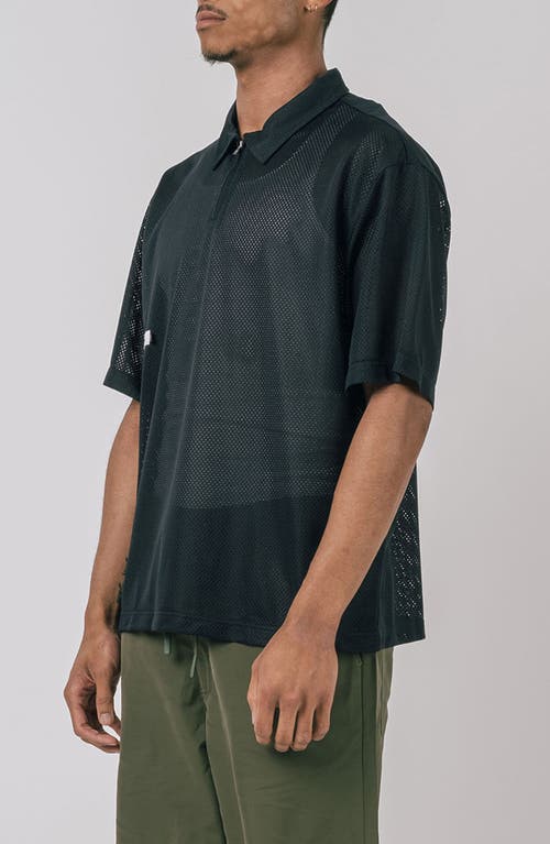 Students Course Marshal Mesh Zip Polo In Navy