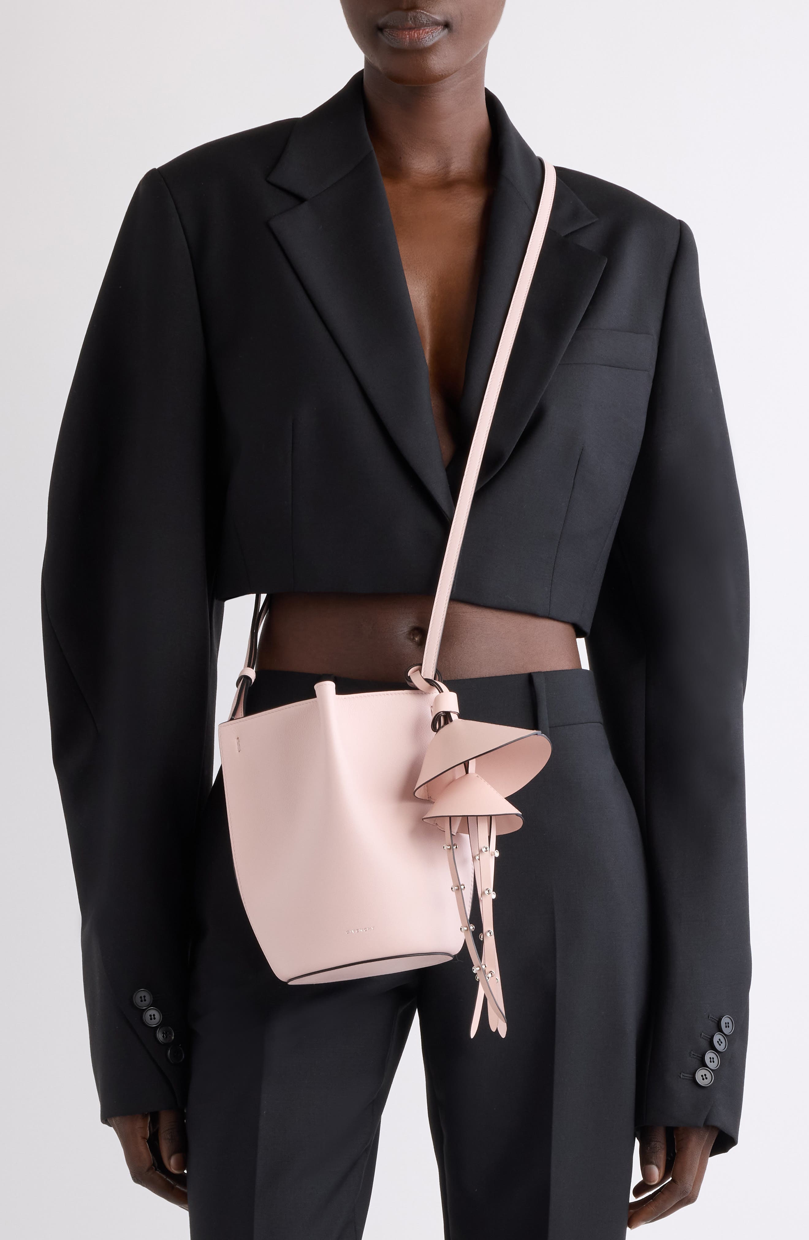 Givenchy Nano Snap Bucket Bag, Alternate, color, Baby Pink