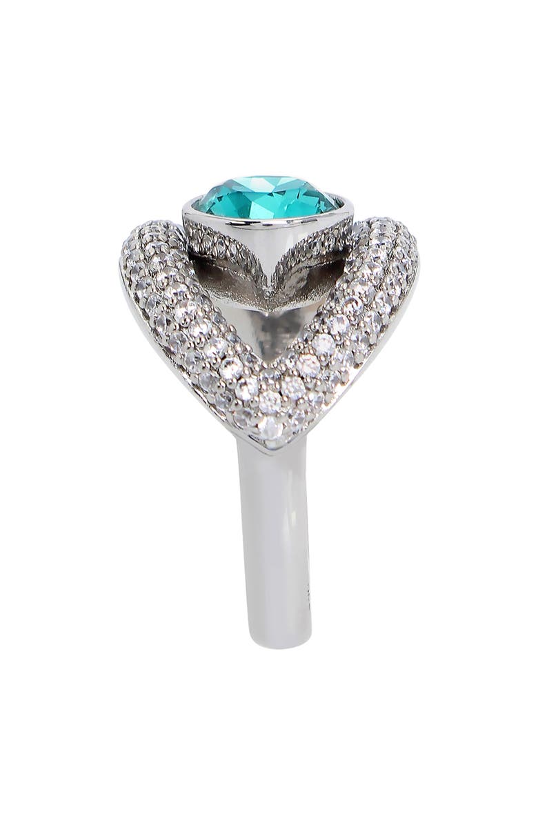 Kurt Geiger London Crystal & CZ Evil Eye Ring, Alternate, color, 