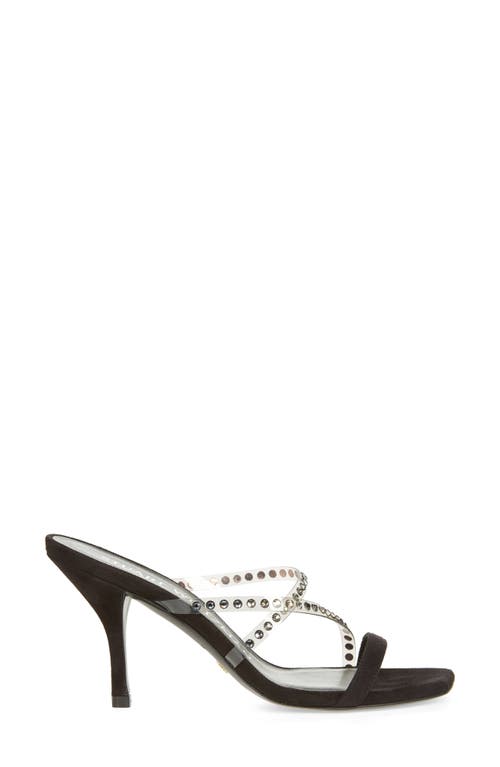 Stuart Weitzman Strapeze 85mm Crystal-embellished Sandals In Platino