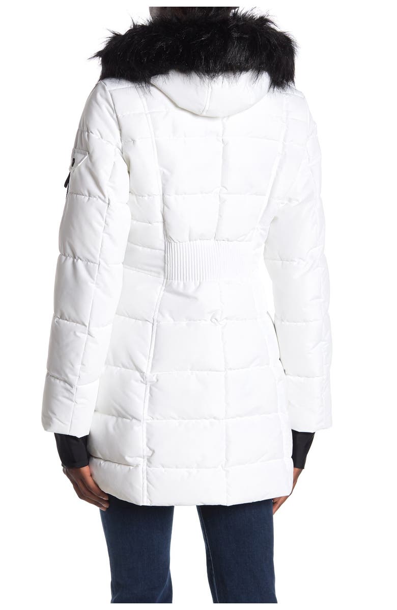 Nautica Faux Fur Trim Hooded Water-Resistant Parka Jacket, Alternate, color, 