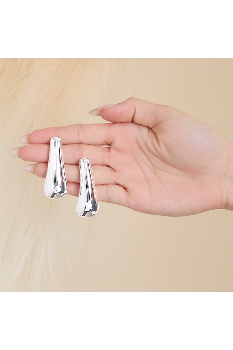 Drop Stud Earrings, Alternate, color, Silver