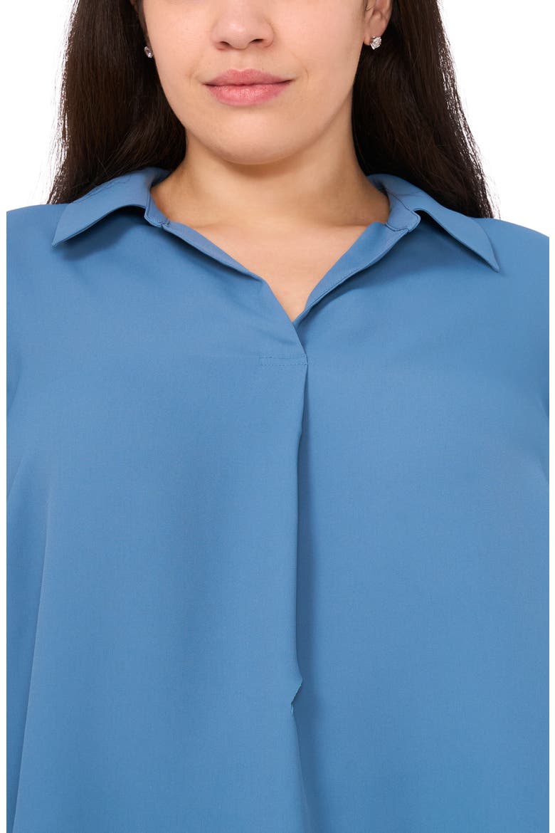 Johnny Collar Top, Alternate, color, AEGEAN BLUE