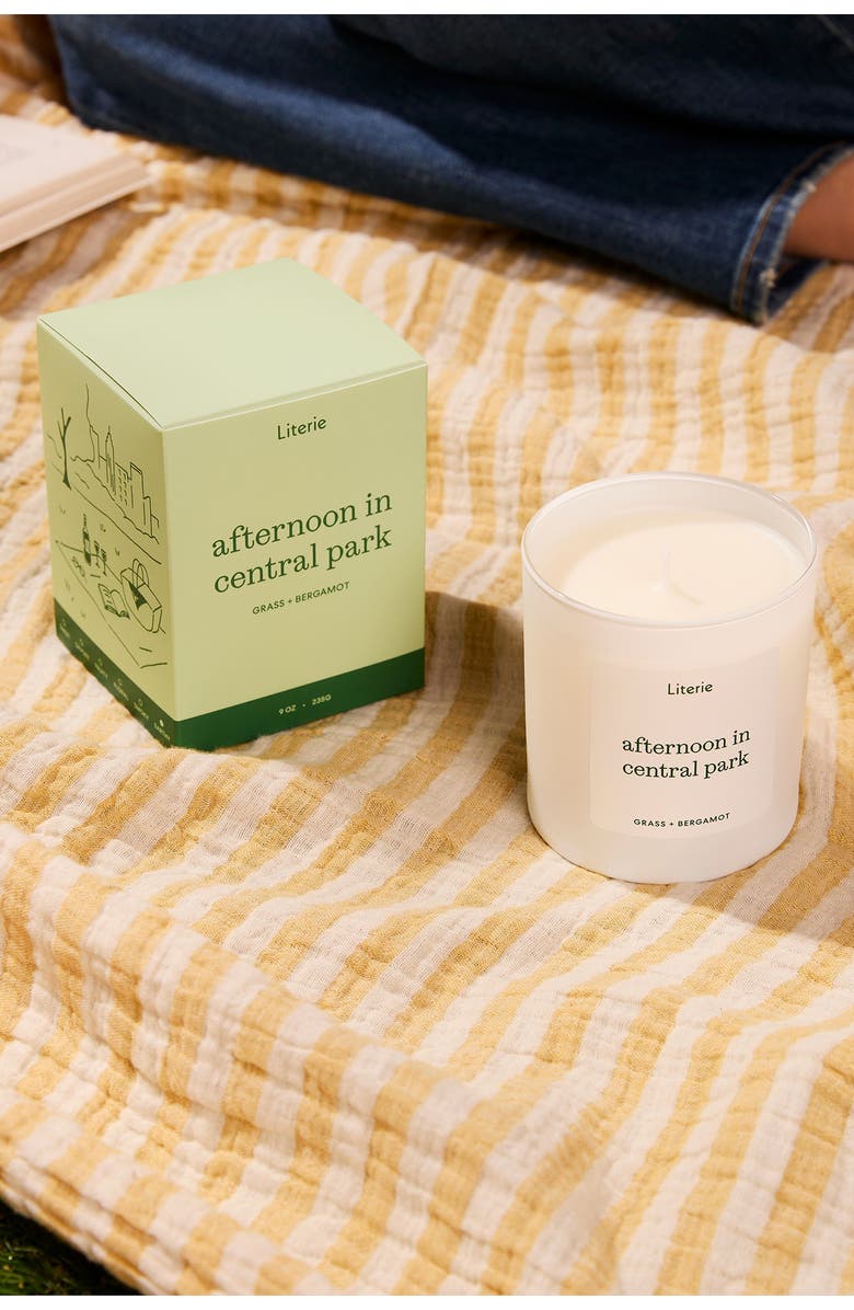 Literie Afternoon in Central Park Candle, Alternate, color, Green