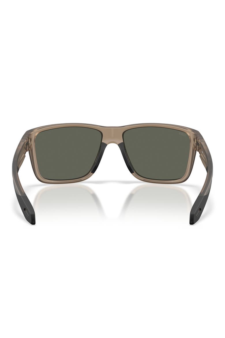 Broadbill II 58mm Polarized Rectangular Sunglasses, Alternate, color, MATTE BROWN SMOKE / GRAY 580G