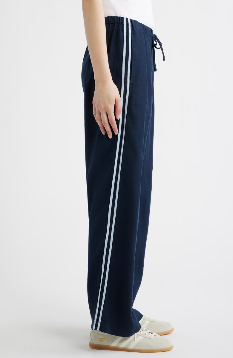 Madewell Pull-On Linen Pants, Alternate, color, Classic Navy