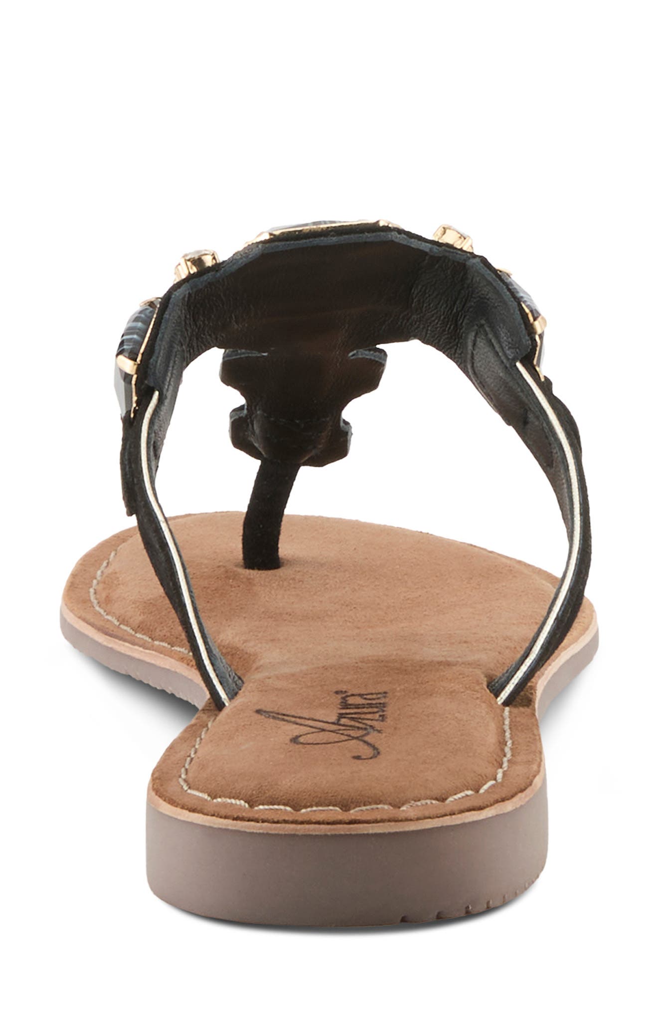 AZURA BY SPRING STEP Agates Sandal, Alternate, color, Black Suede