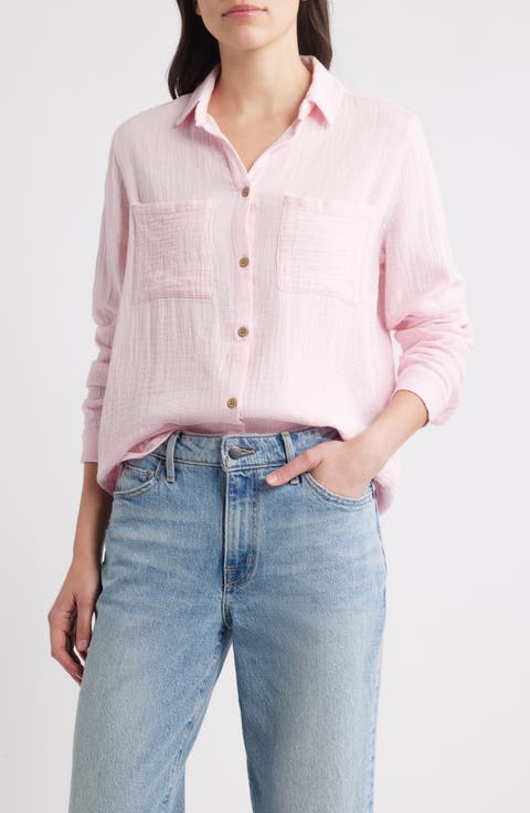 Micaela Cotton Button-Up Shirt