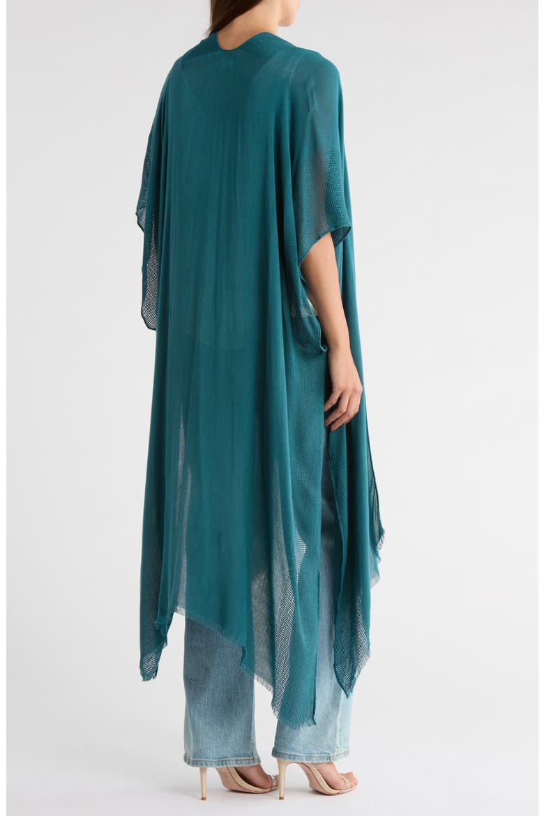 Transitional Ruana, Alternate, color, TEAL SEAGATE