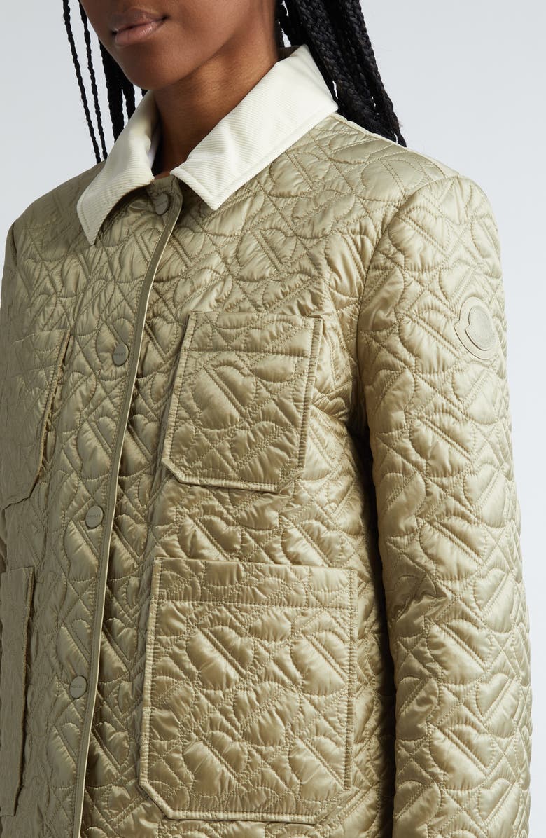 Moncler Varede Quilted Nylon Shacket, Alternate, color, 