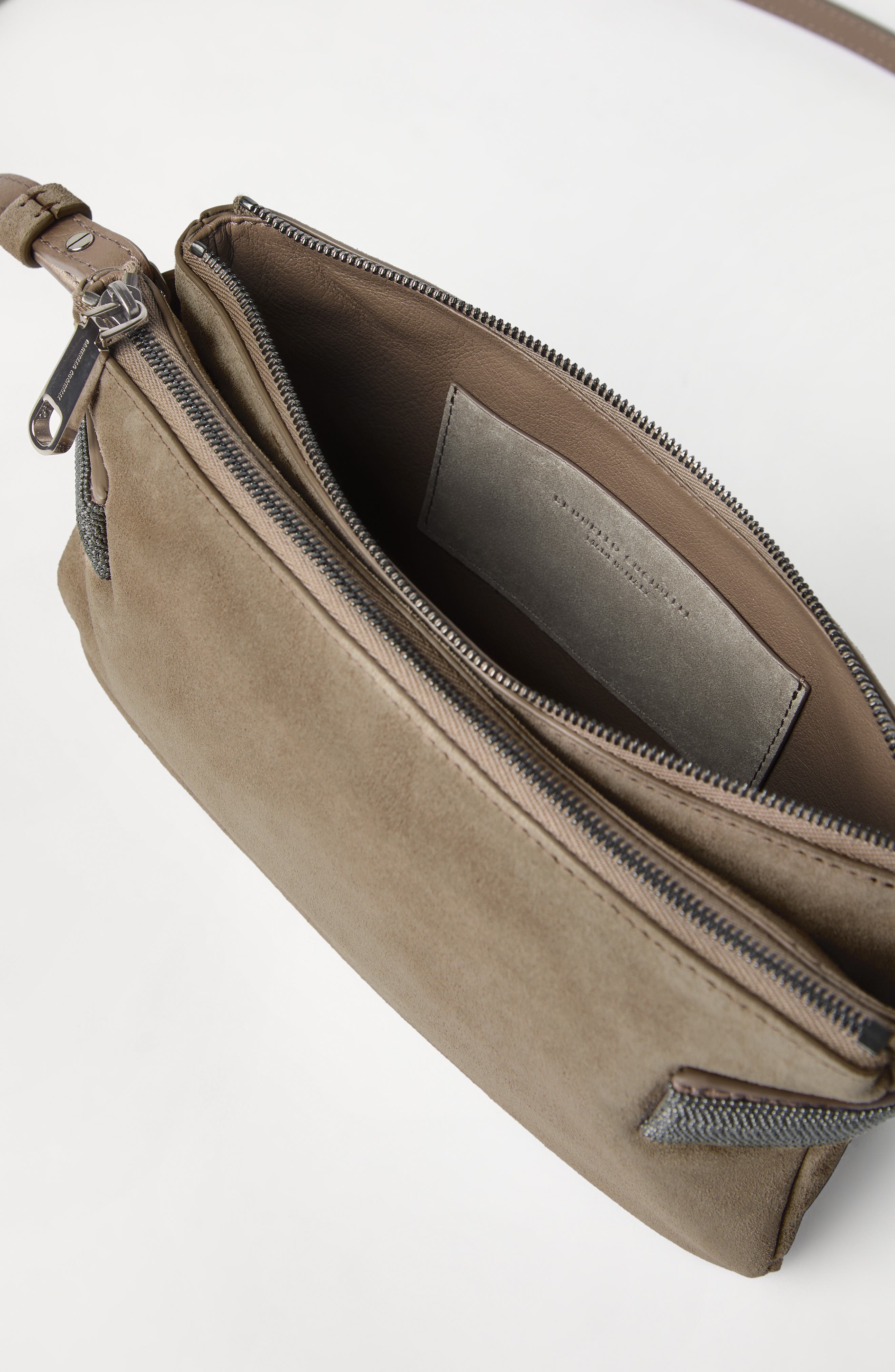 Brunello Cucinelli Essence mini shoulder bag, Alternate, color, Warm Beige