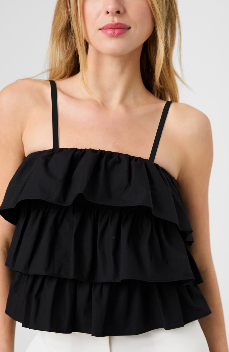 French Connection Aimee Ruffle Cotton Camisole, Alternate, color,