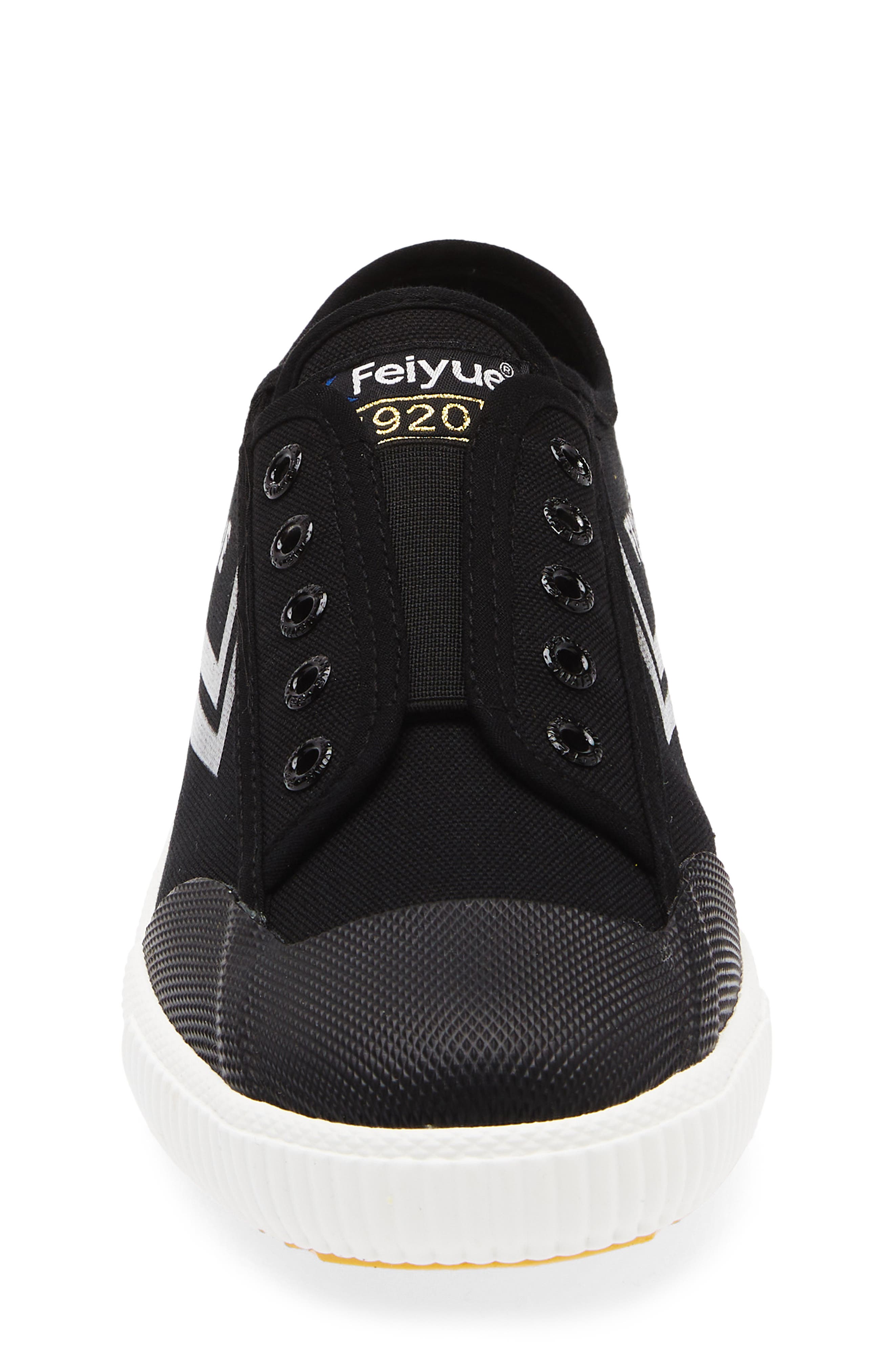 Feiyue. Kids' Fe Lo 1920 Slip-On Sneaker, Alternate, color, Black/ White