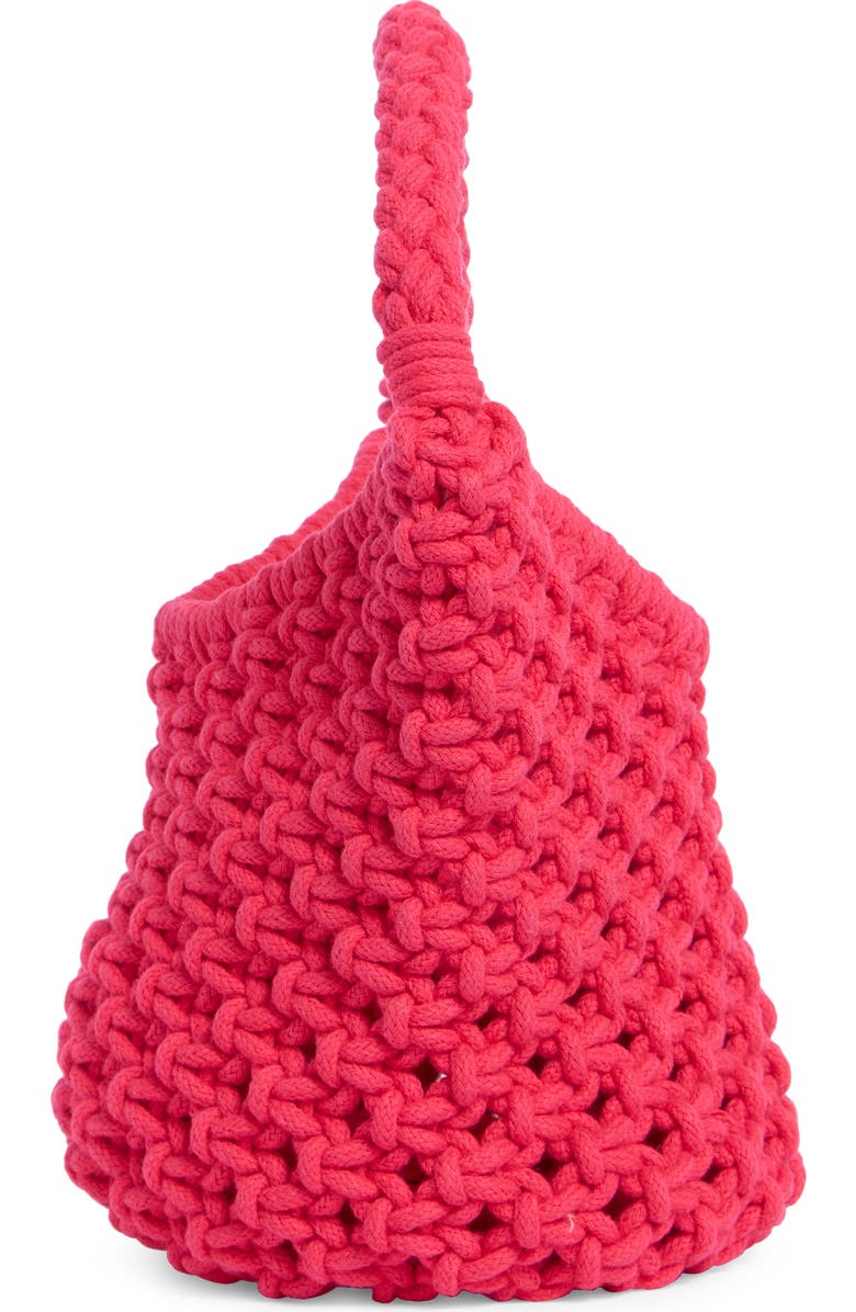 Madewell Braided Rope Pouchette, Alternate, color, Watermelon