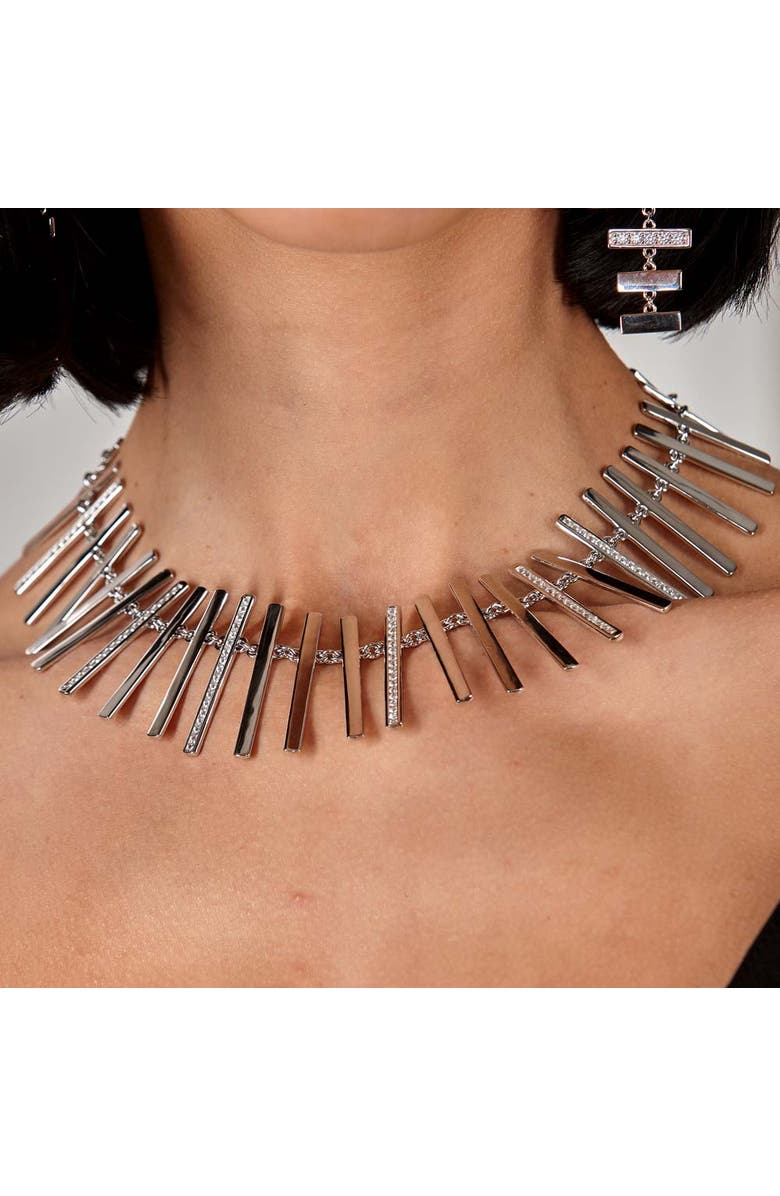 Lucy Quartermaine Large Key Necklace, Alternate, color, Sterling Silver